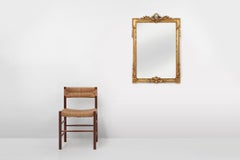 Baroque Gilted Carved Wooden Wall Mirror, Belgium 1950s