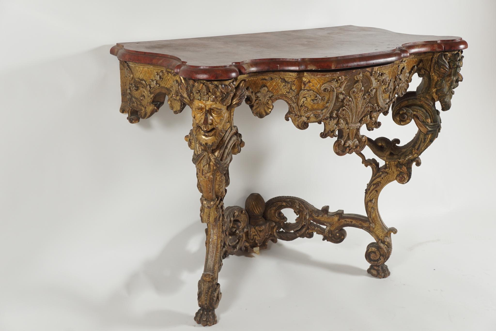 Baroque Giltwood Console 4