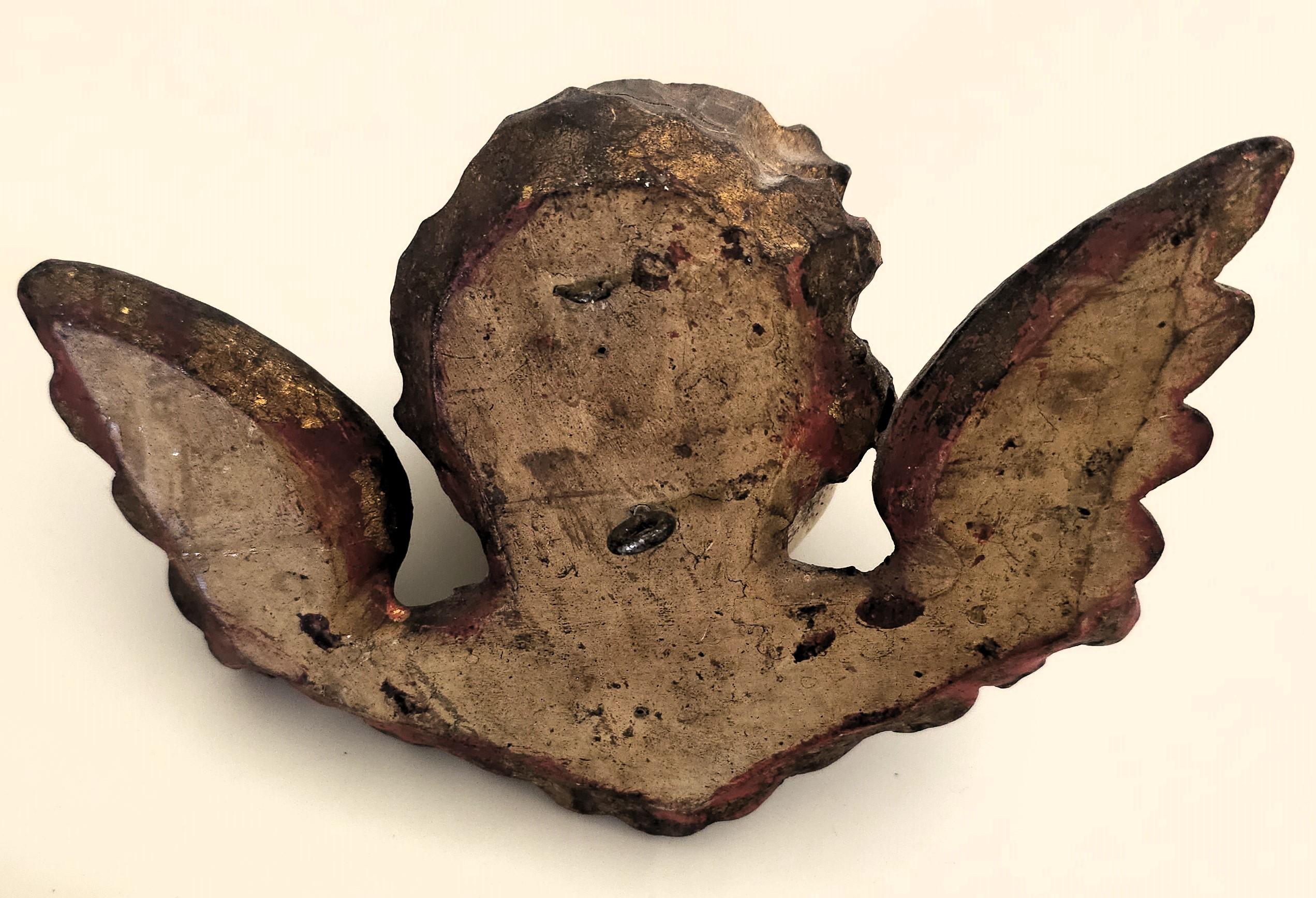 Madera dorada barroca con cabeza de querubín Siglo XVIII Europeo en venta 11