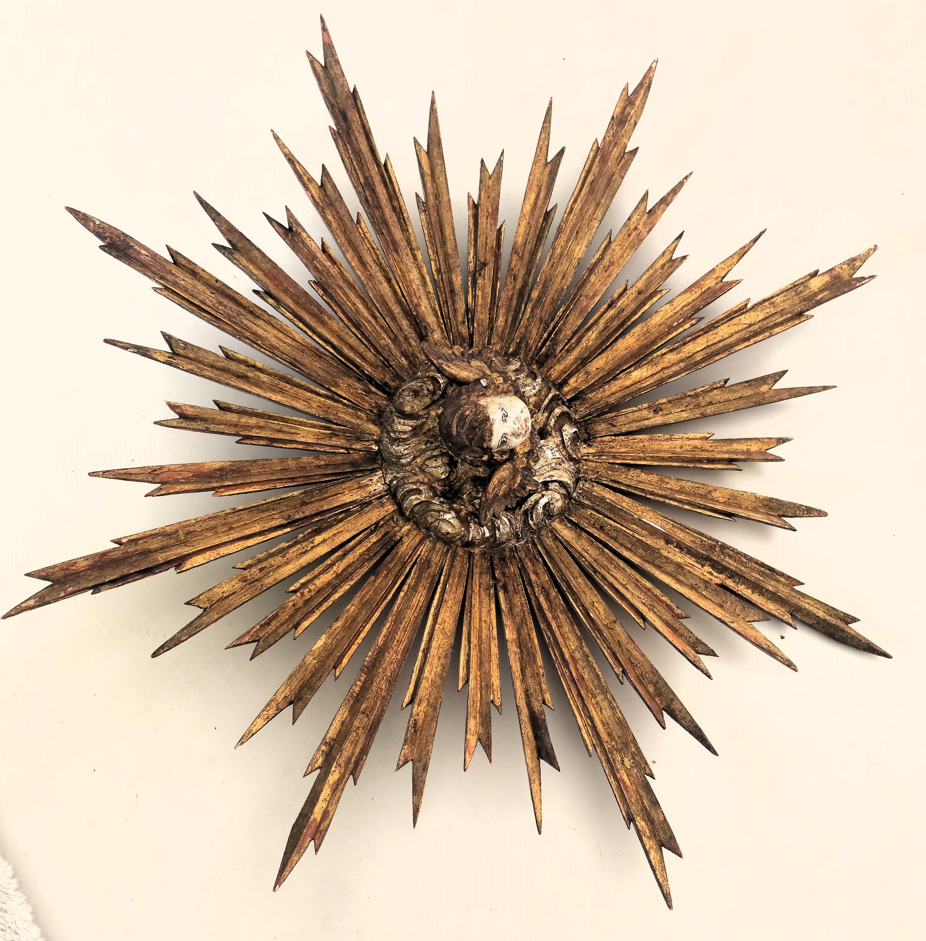 Madera dorada barroca con cabeza de querubín Siglo XVIII Europeo en venta 12