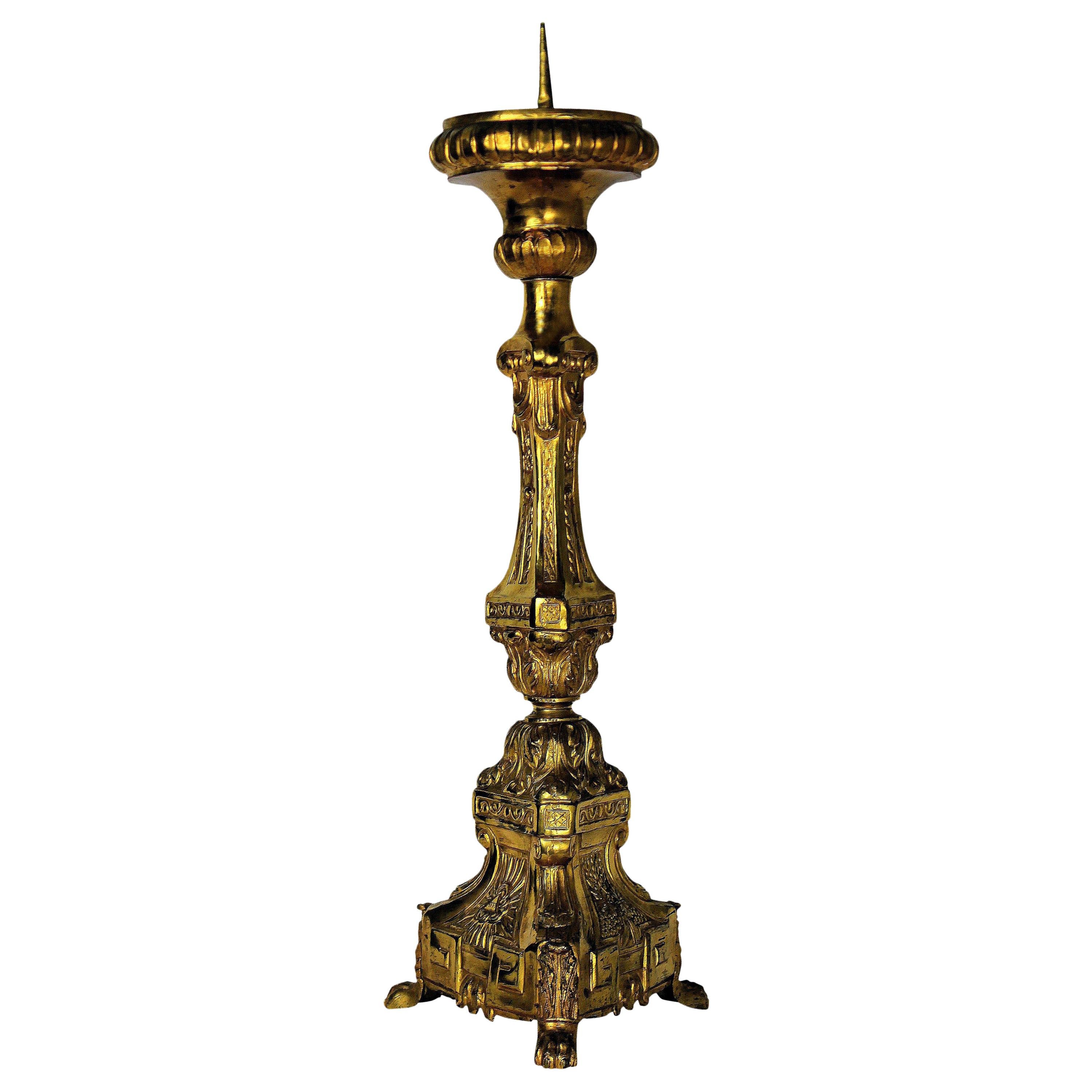Baroque Gold-Plated Candlestick