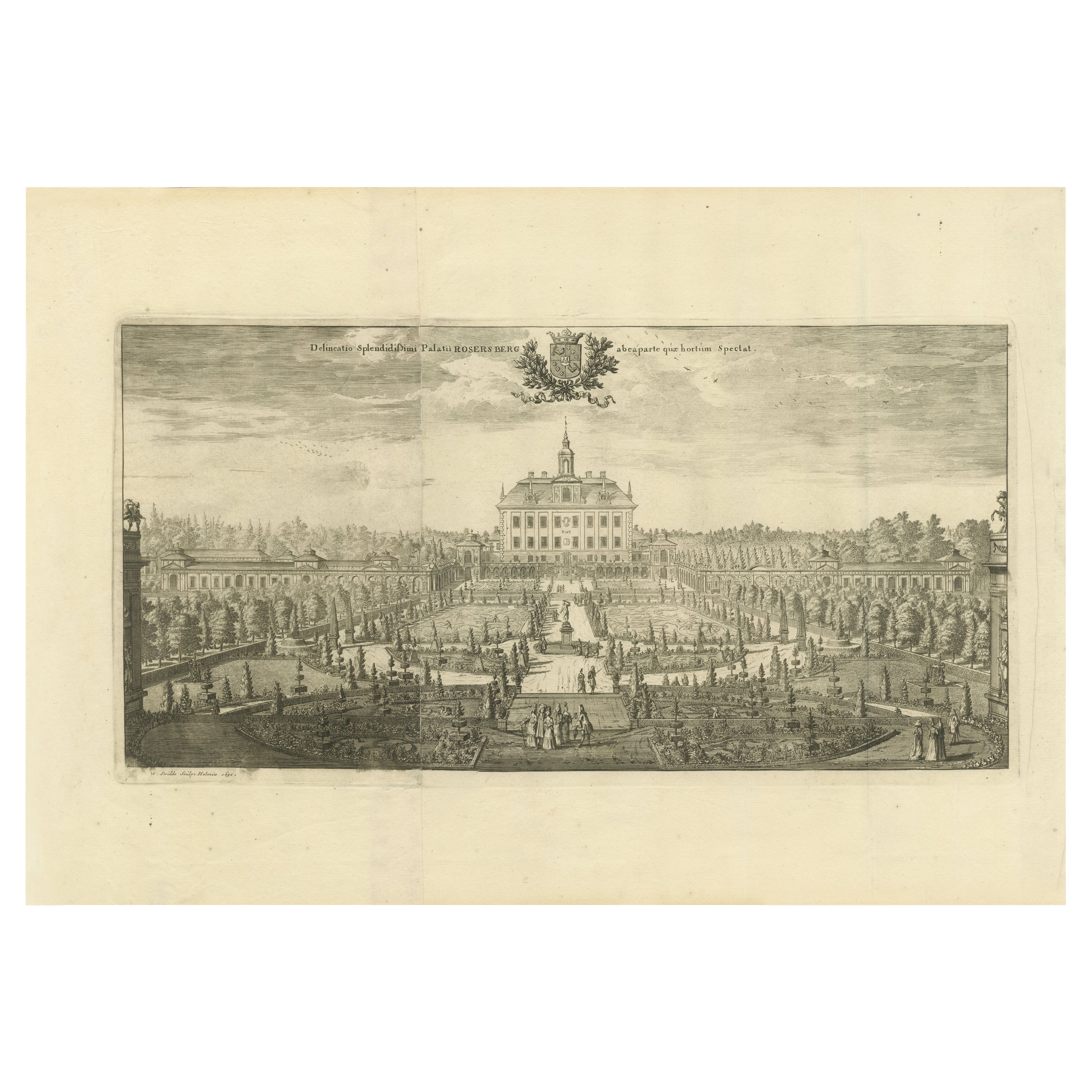 Baroque Grandeur: The Rosersberg Palace Gardens in Swidde's 1695 Engraving