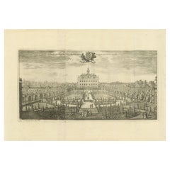 Grandeza barroca: Los jardines del palacio de Rosersberg en el grabado de Swidde de 1695