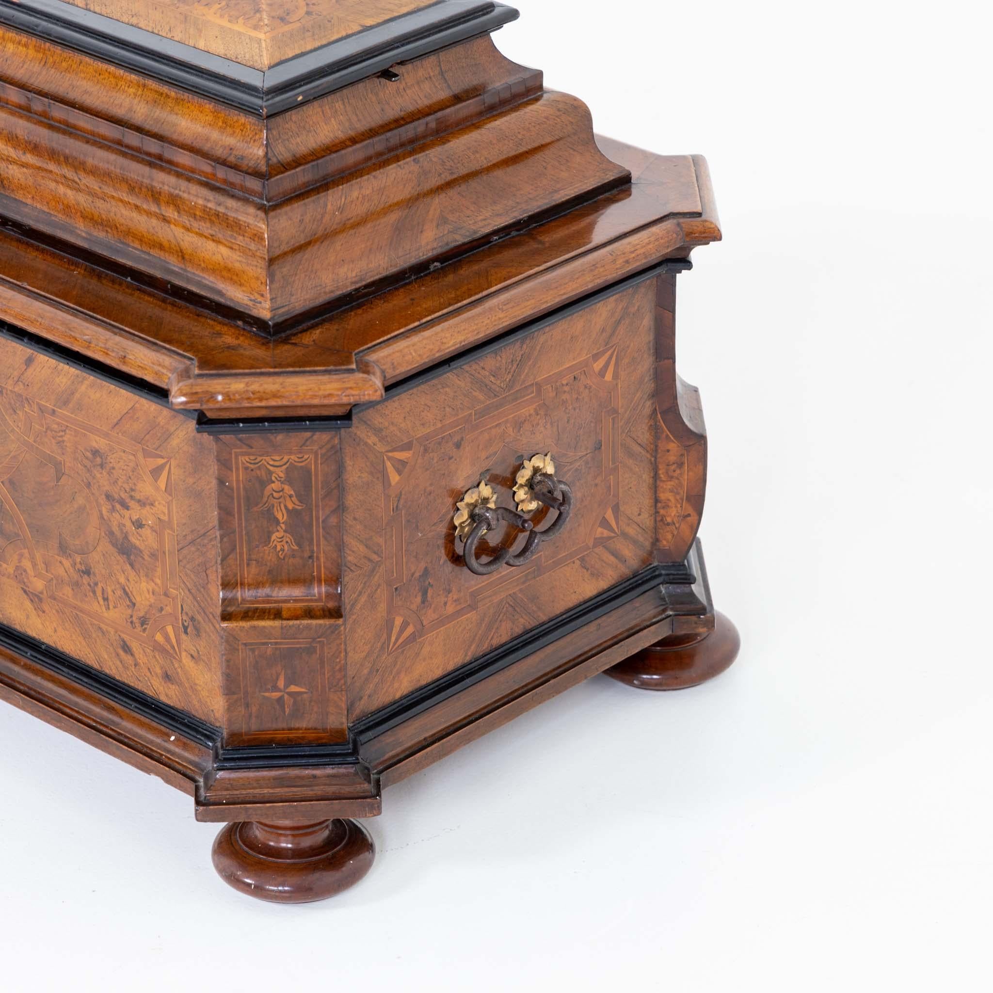 Wood Baroque Guild Chest, Mid-18th Century For Sale