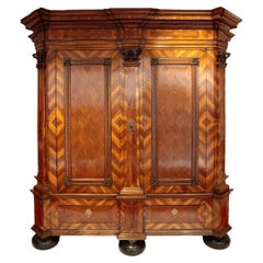 Armario barroco de salón Westfalia 1775/80 Nogal y ciruela