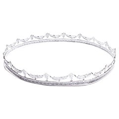 Baroque Halo Crown In Sterling Silver Finish
