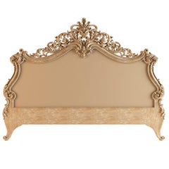 Baroque Headboard for Bed from Oak or Beech