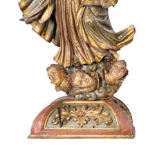 Baroque Immaculate Conception Religious Sculpture, 18th Century