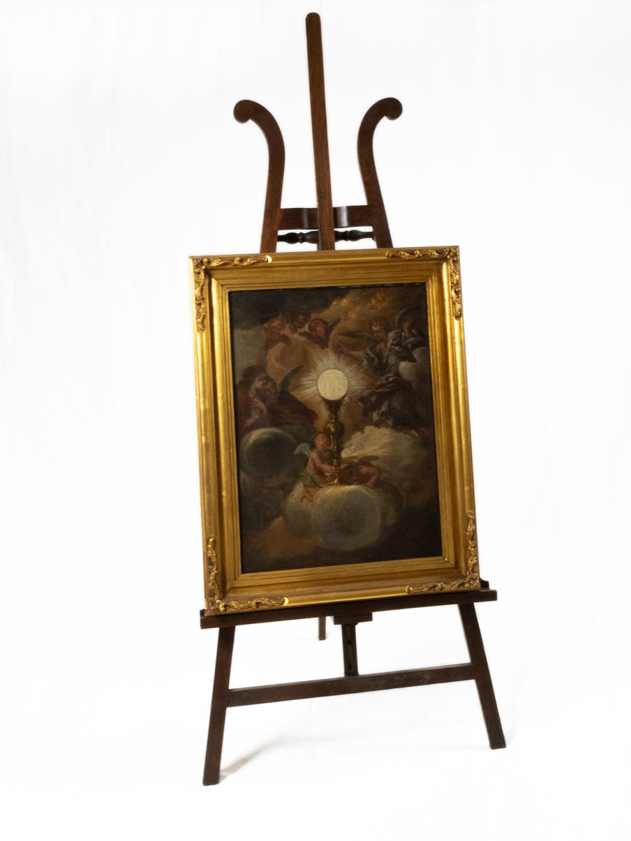 18th Century and Earlier Baroque Jesus Painting By Giovanni Battista Gaulli, 17th Century For Sale