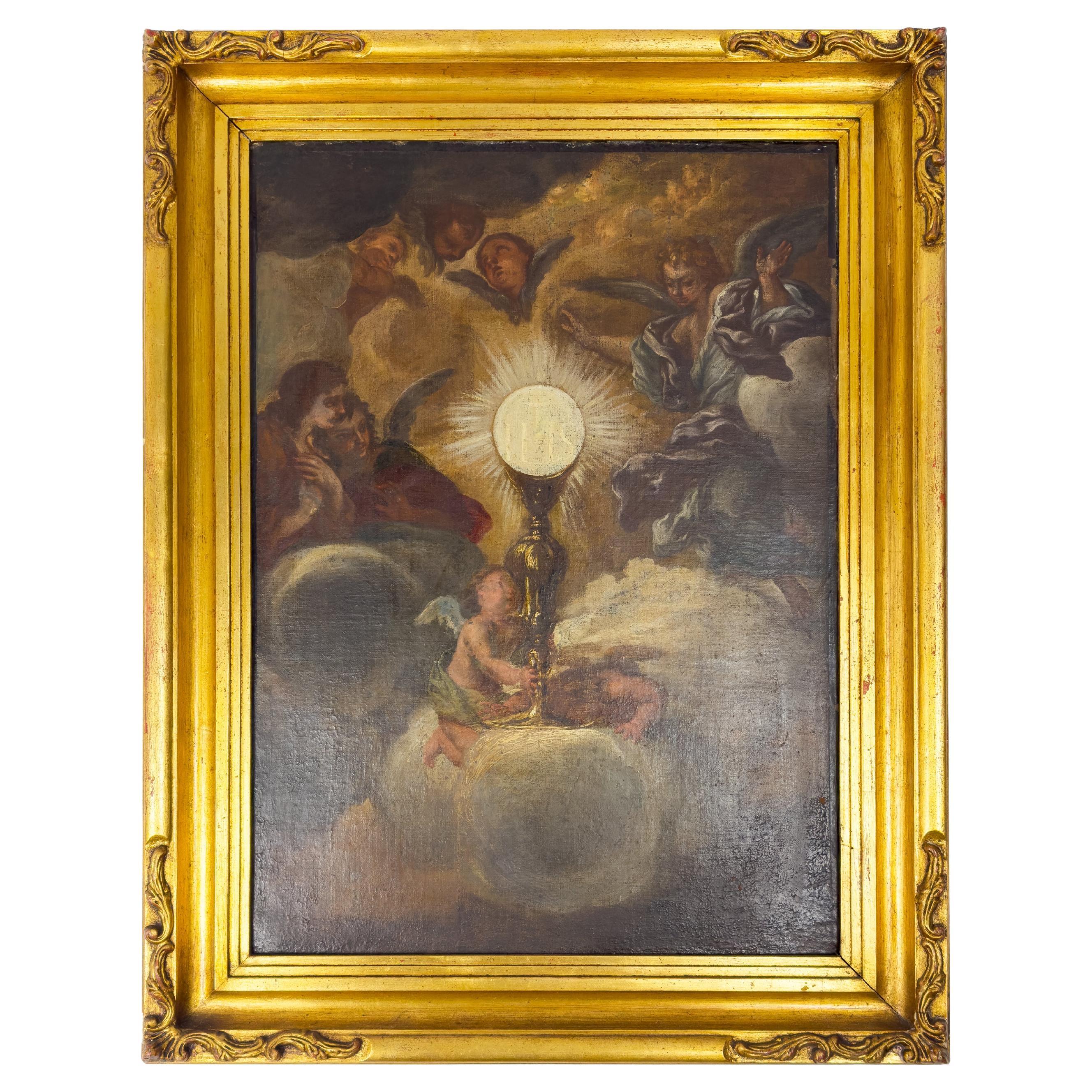 Baroque Jesus Painting By Giovanni Battista Gaulli, 17th Century im Angebot