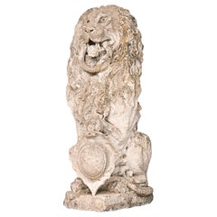 Antique Baroque Limestone Lion from Solgården, circa 1700s