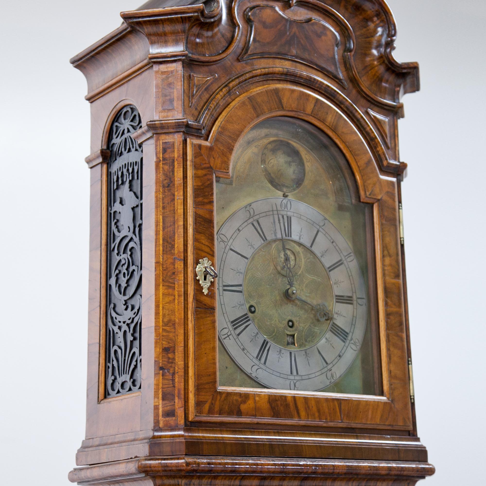 Baroque Longcase Clock, J. C. Felsz, Saxony, Second Half 18th Century 3