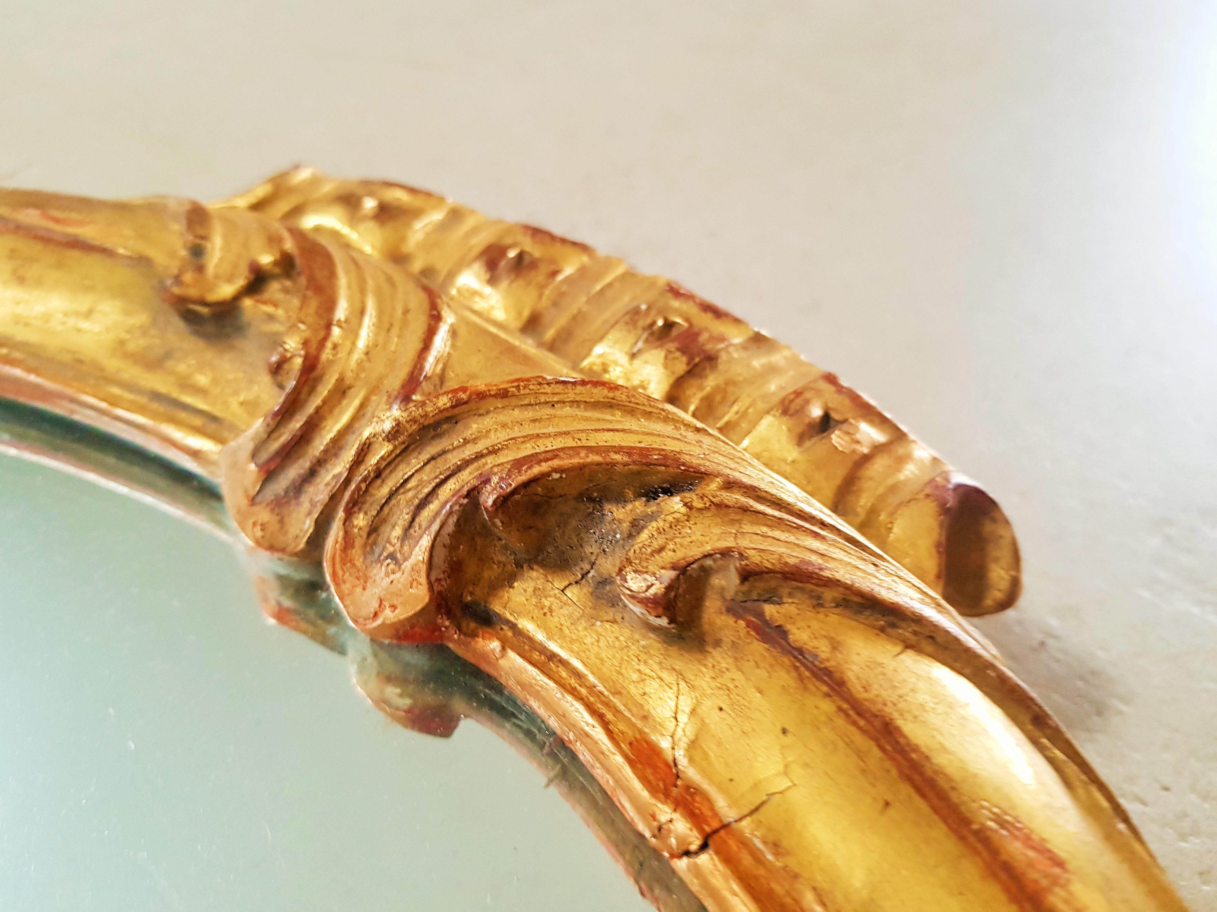 Specchio da parete barocco Luigi XV in oro, Francia 1780 in vendita 5