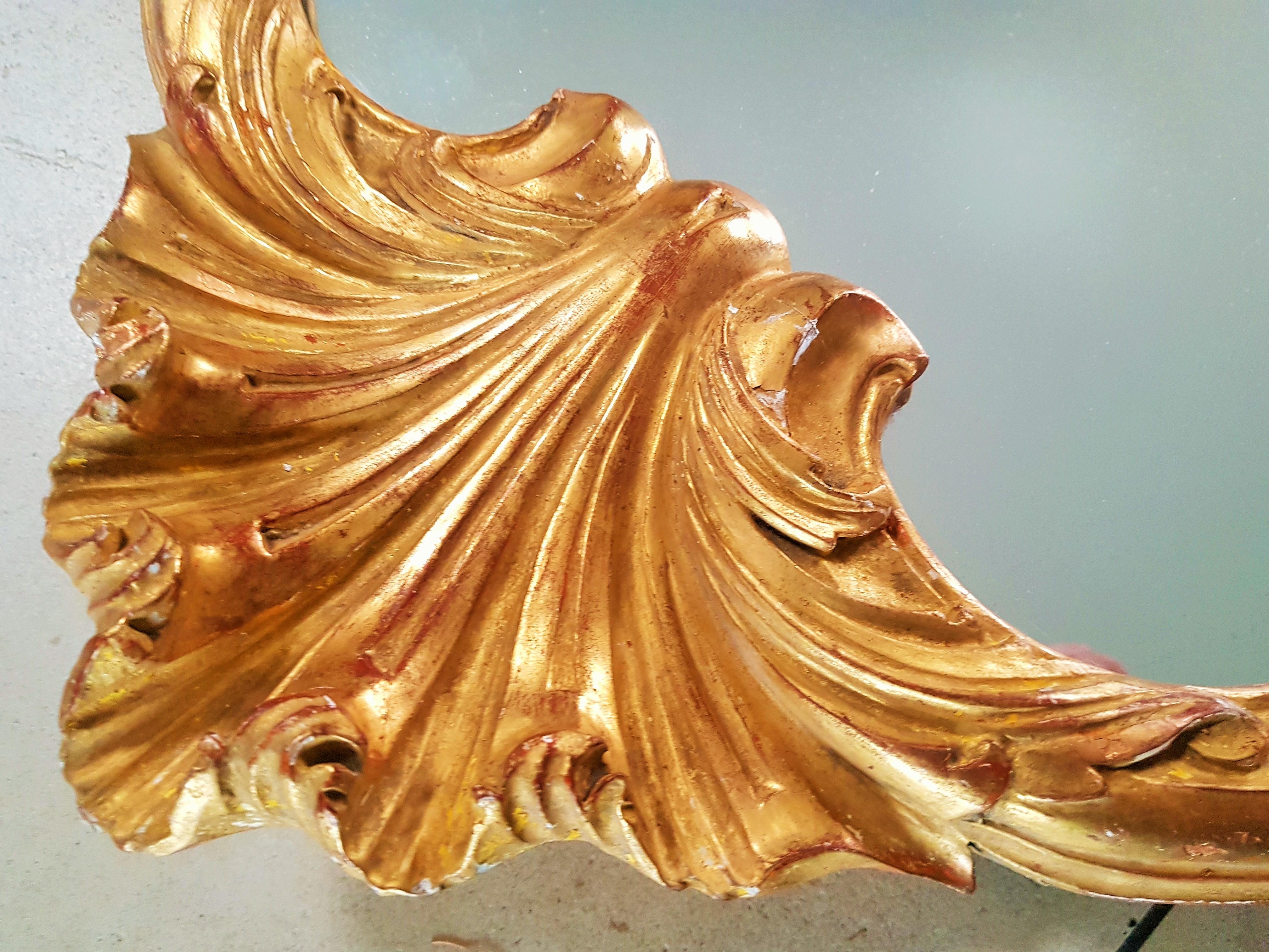 Specchio da parete barocco Luigi XV in oro, Francia 1780 in vendita 7