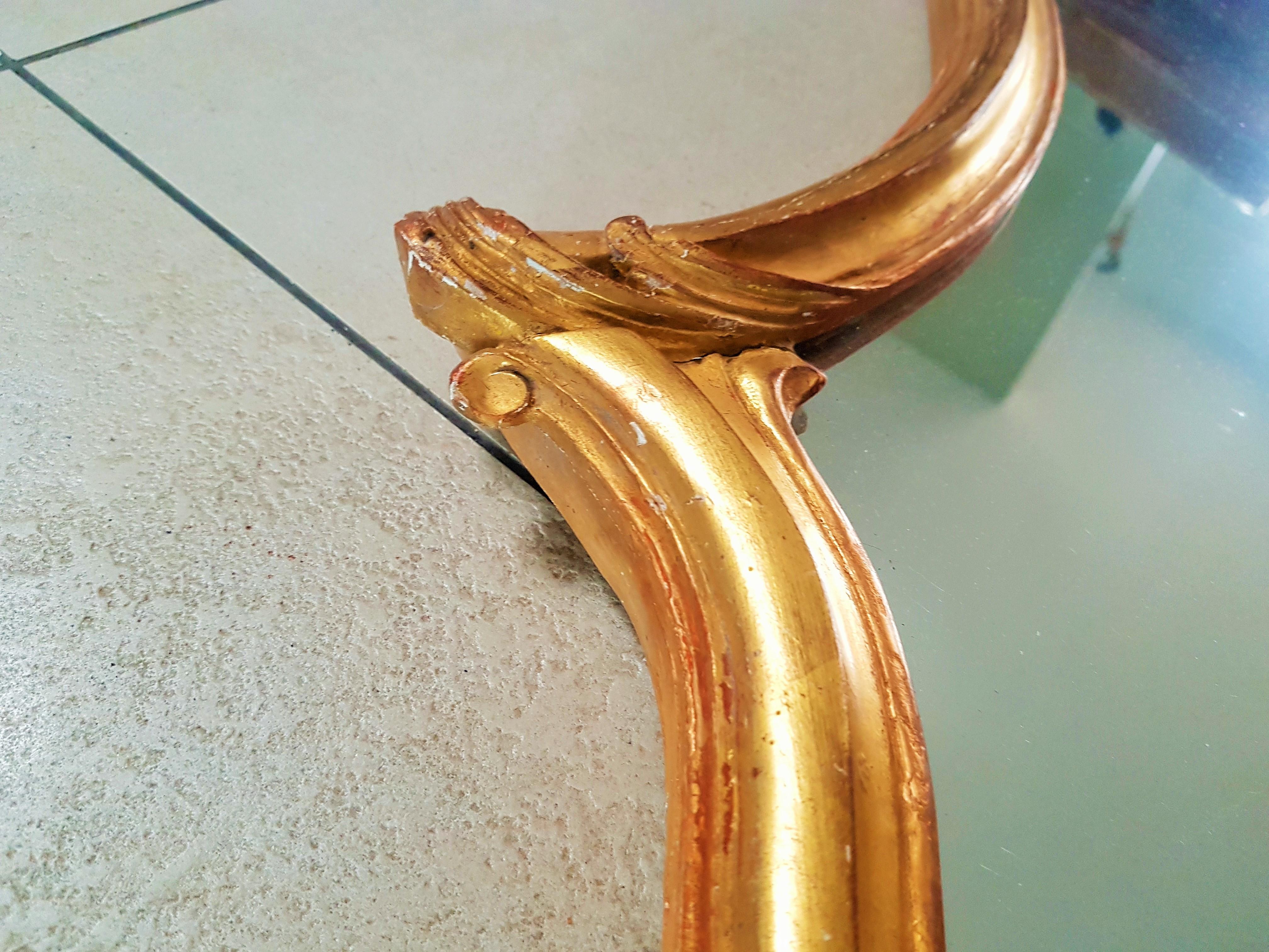 Specchio da parete barocco Luigi XV in oro, Francia 1780 in vendita 1