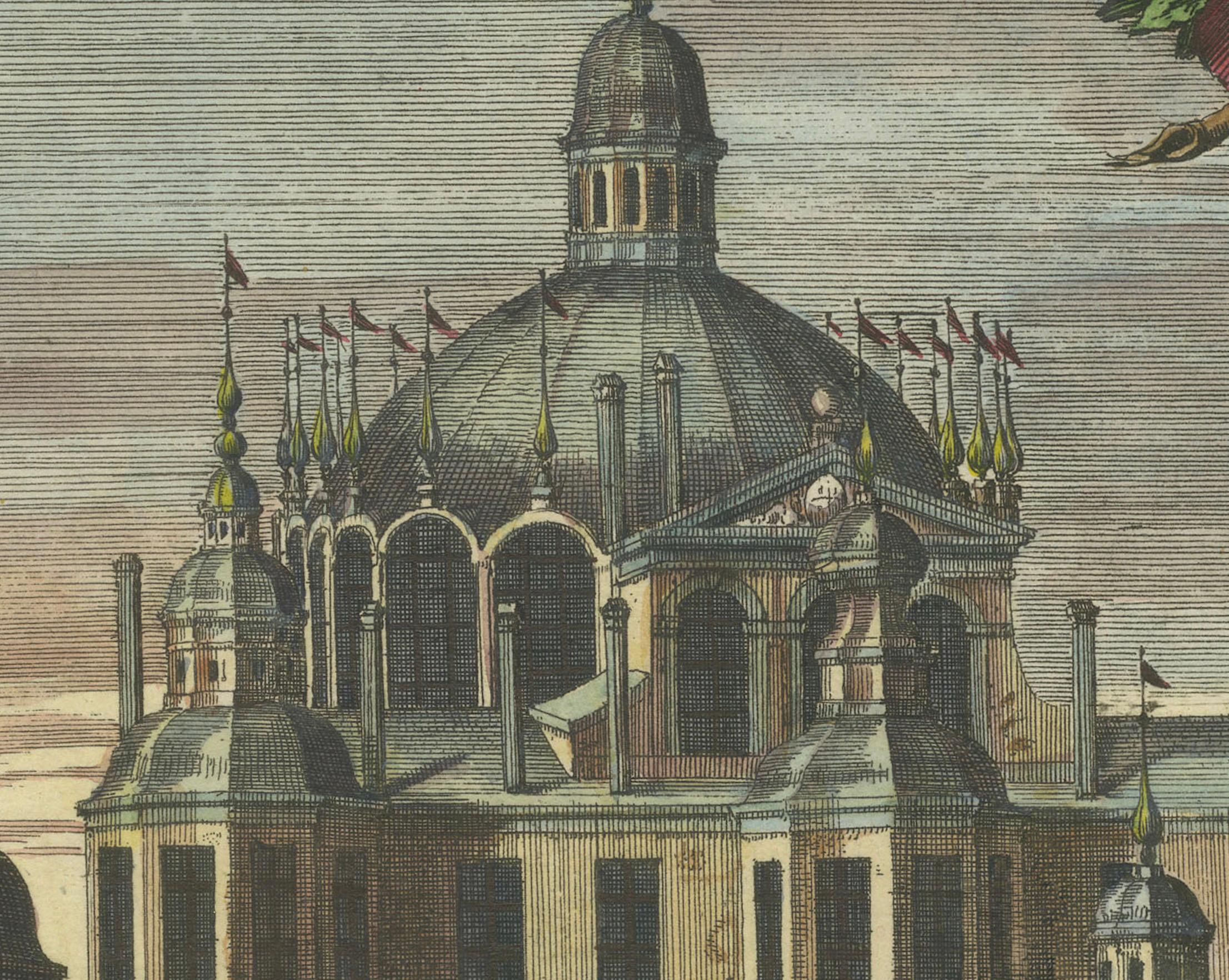 Engraved Baroque Majesty: A Vibrant Assembly at Svartsjö Castle in Sweden, 1693 For Sale