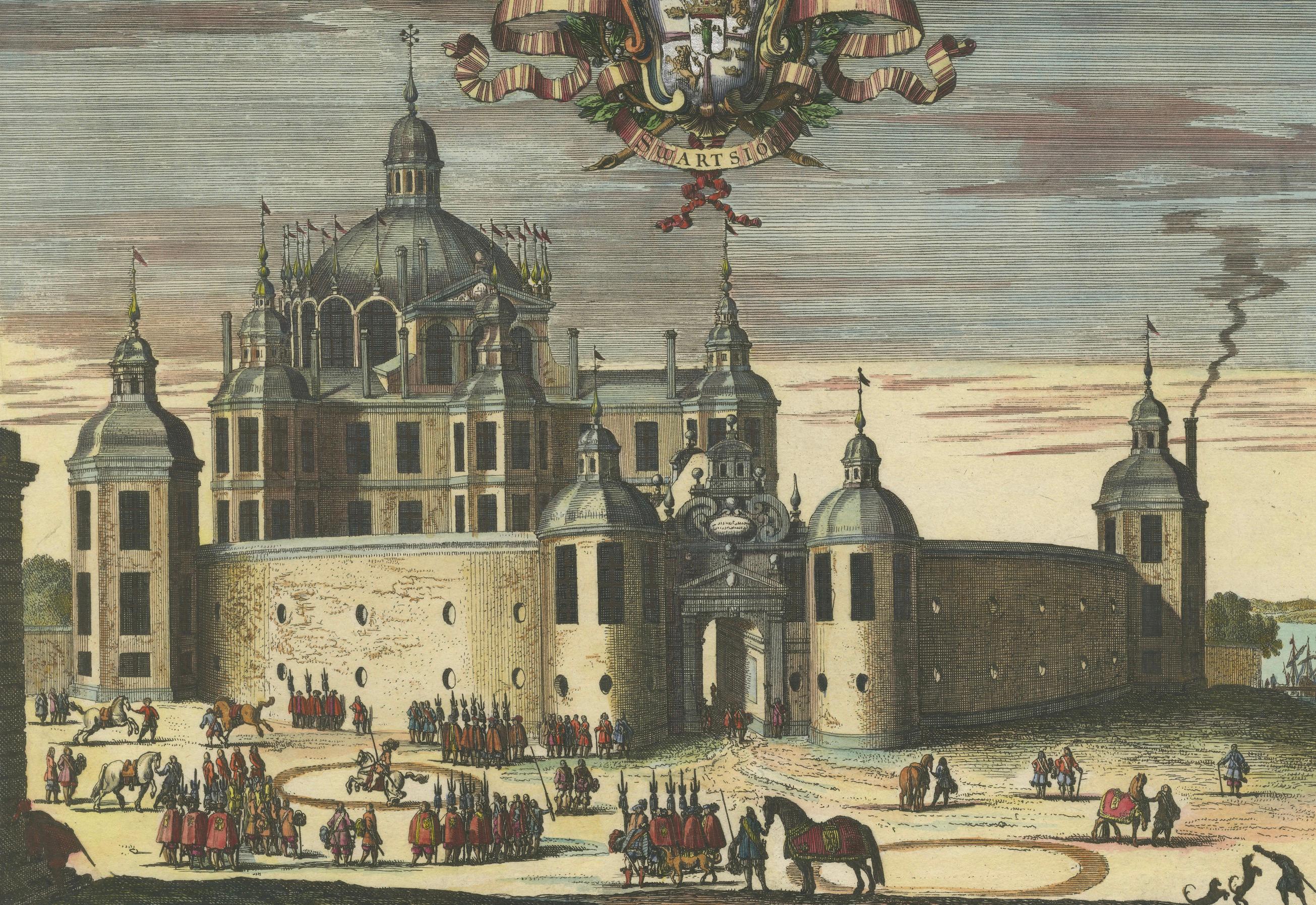Barocke Majestät: Eine lebendige Versammlung im Schloss Svartsjö in Schweden, 1693 im Angebot 1