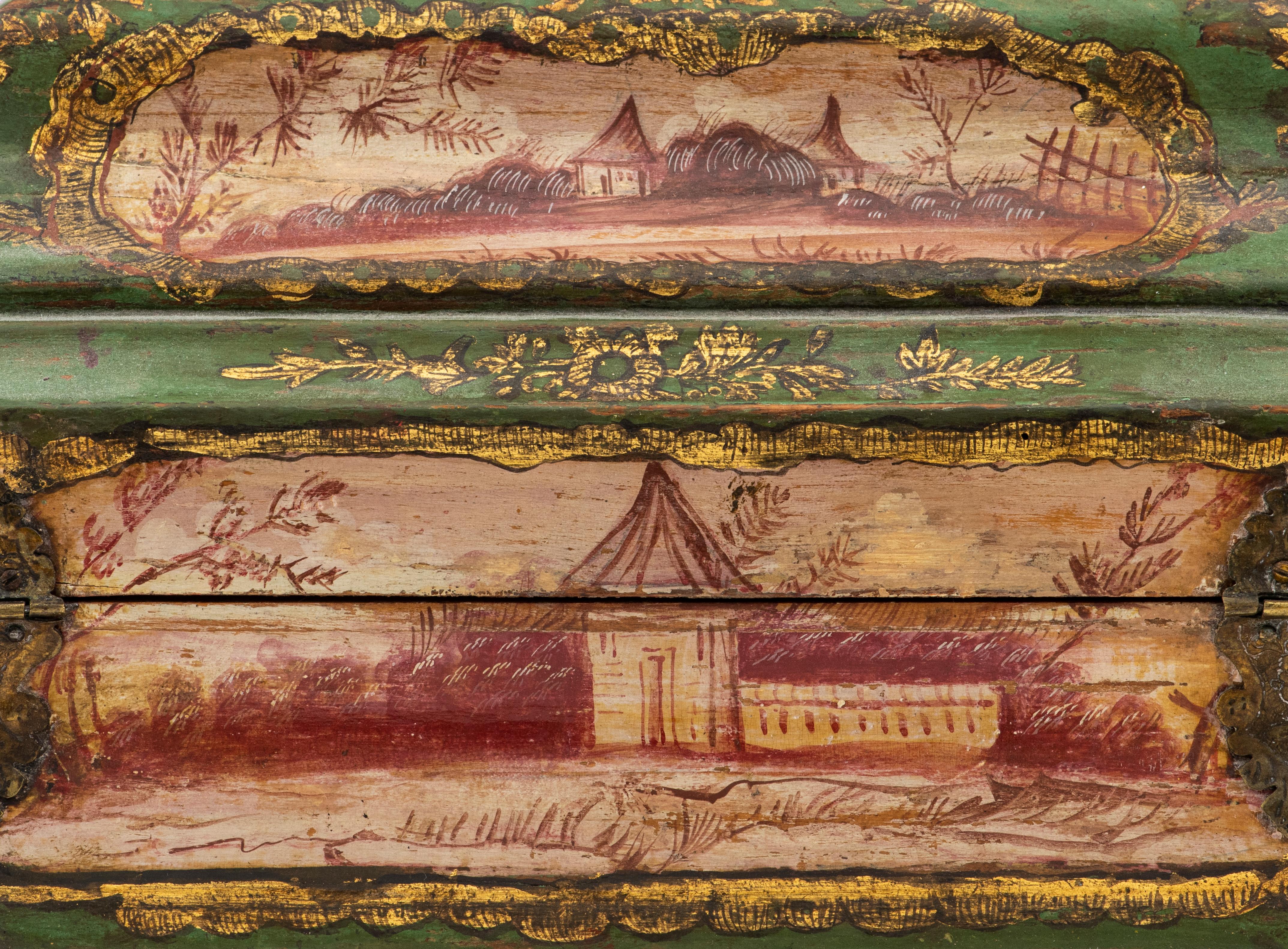 Baroque Manner Hand-Painted Wooden Decorative Box 6