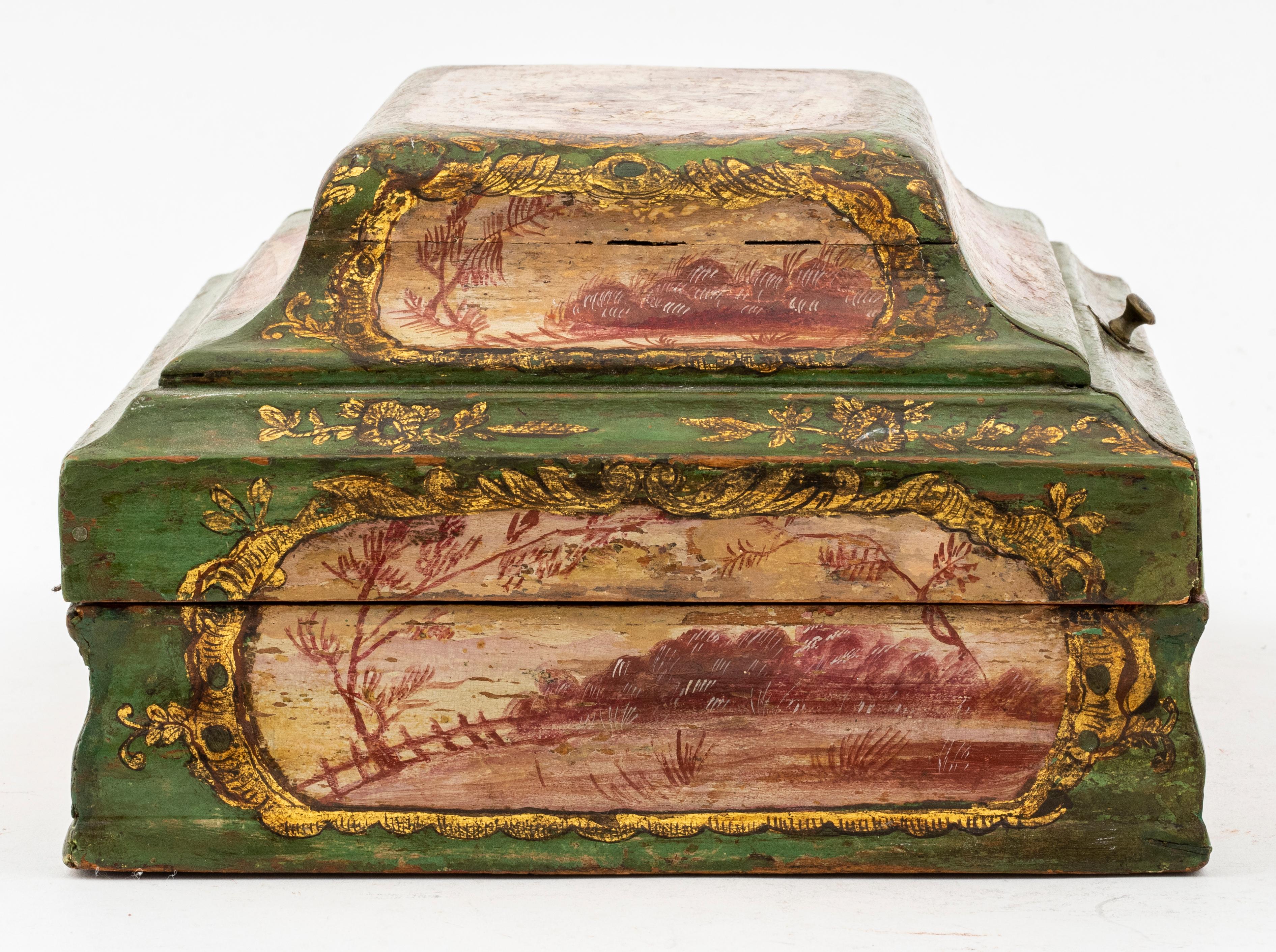 Baroque Manner Hand-Painted Wooden Decorative Box 3