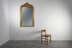 Baroque Mantel Mirror in Carved Wood and Gilded Plaster, France ca. 1850