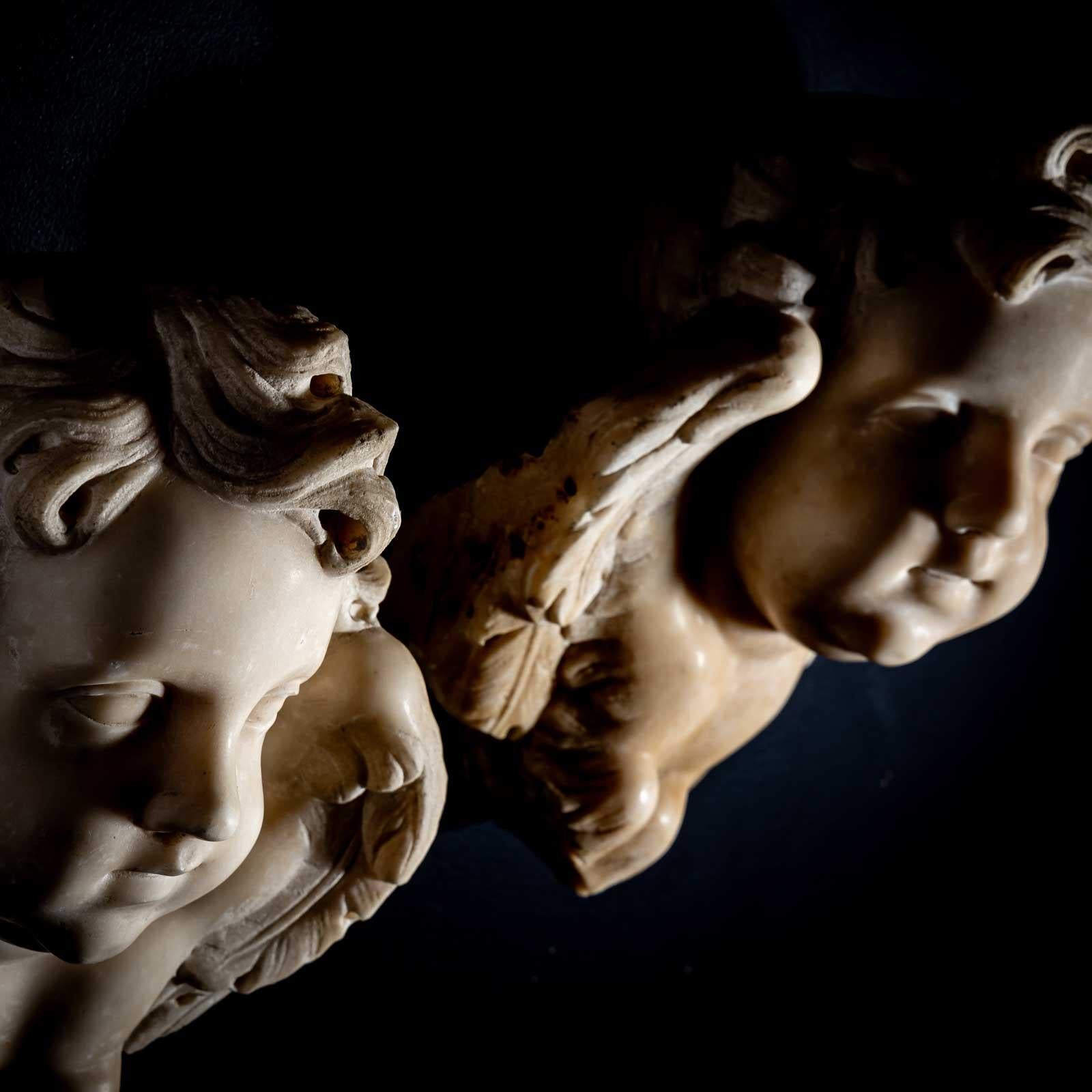 Baroque Marble Angel Heads, Italy, Mid-18th Century For Sale 5