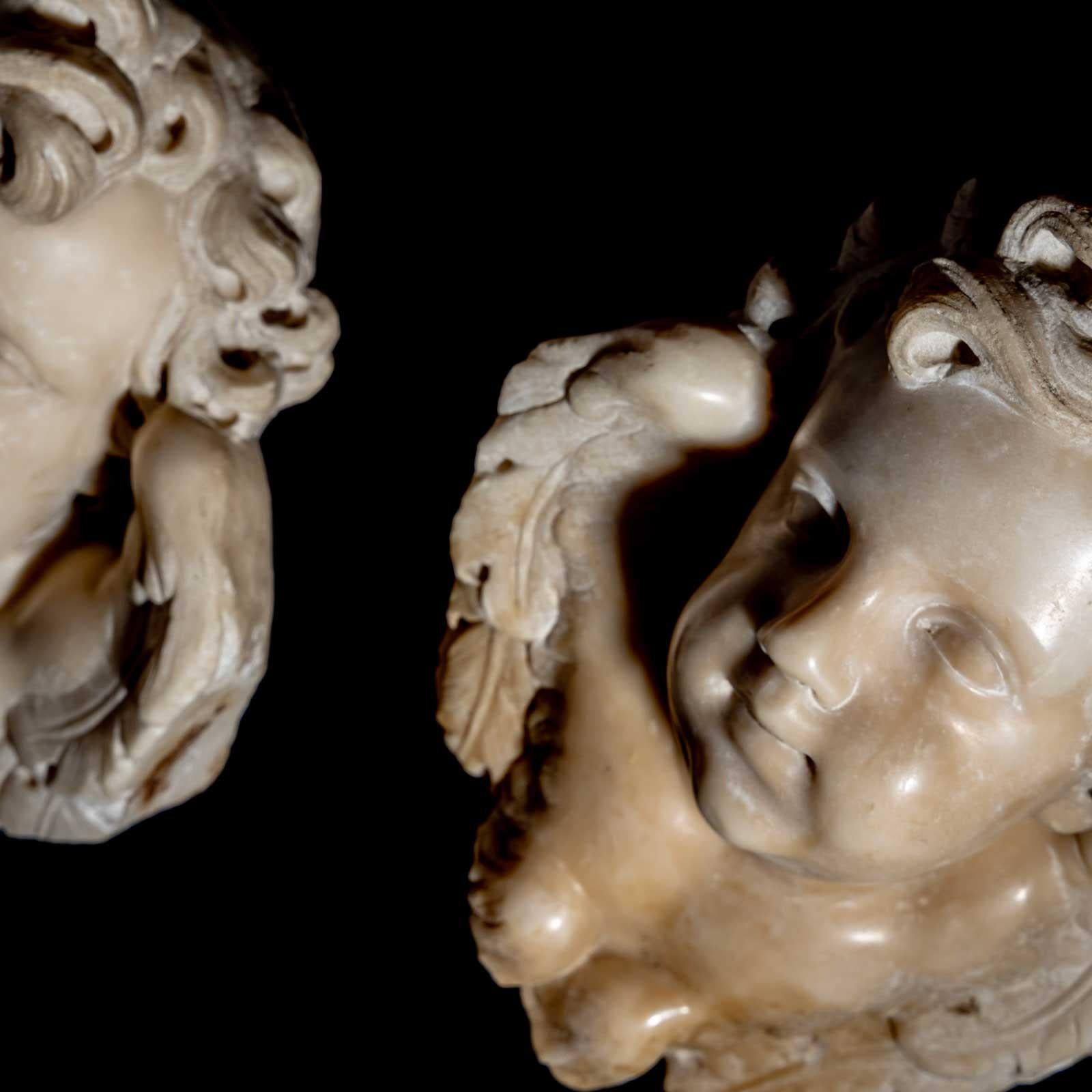 Baroque Marble Angel Heads, Italy, Mid-18th Century For Sale 2
