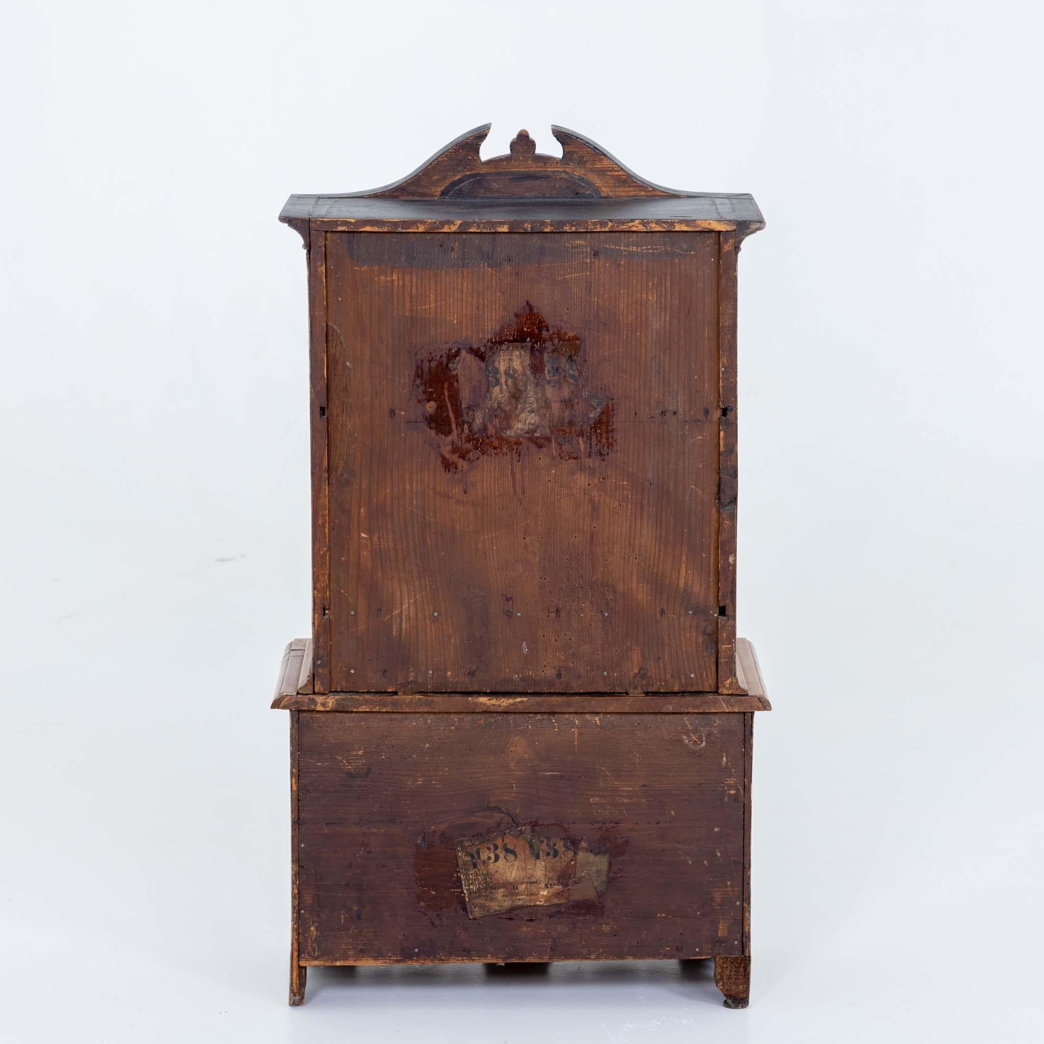 Baroque Miniature Cabinet, Saxony Mid-18th Century For Sale 1