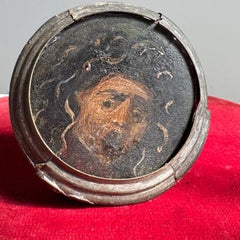 Baroque Miniature Oil Painting of Medusa