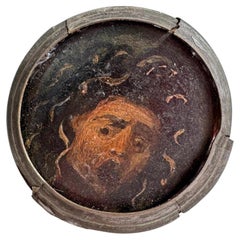 Baroque Miniature Oil Painting of Medusa