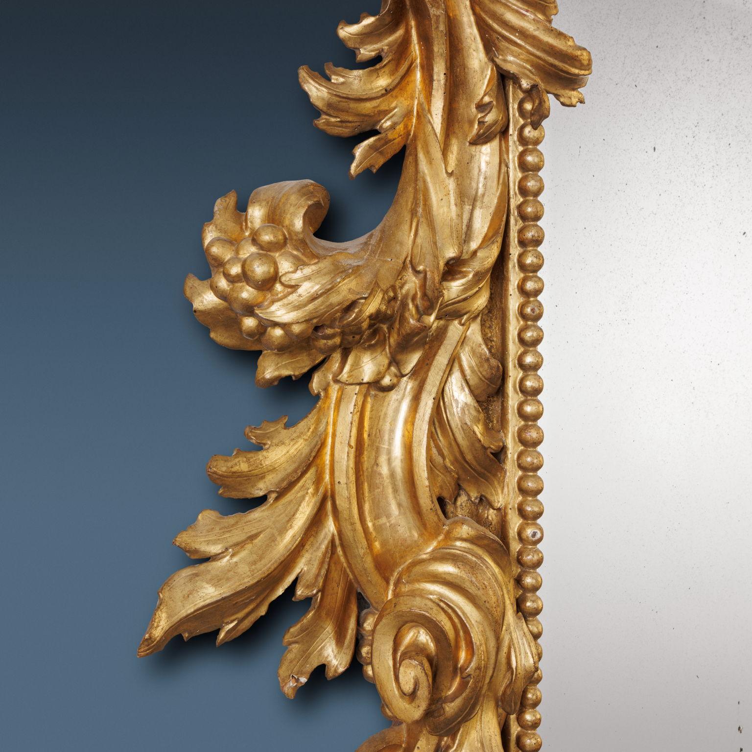 Gilt Baroque Mirror, Bologna Early 18th Century For Sale