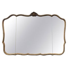 Miroir baroque en argent Bolo avec abat-jour doré, années 1930