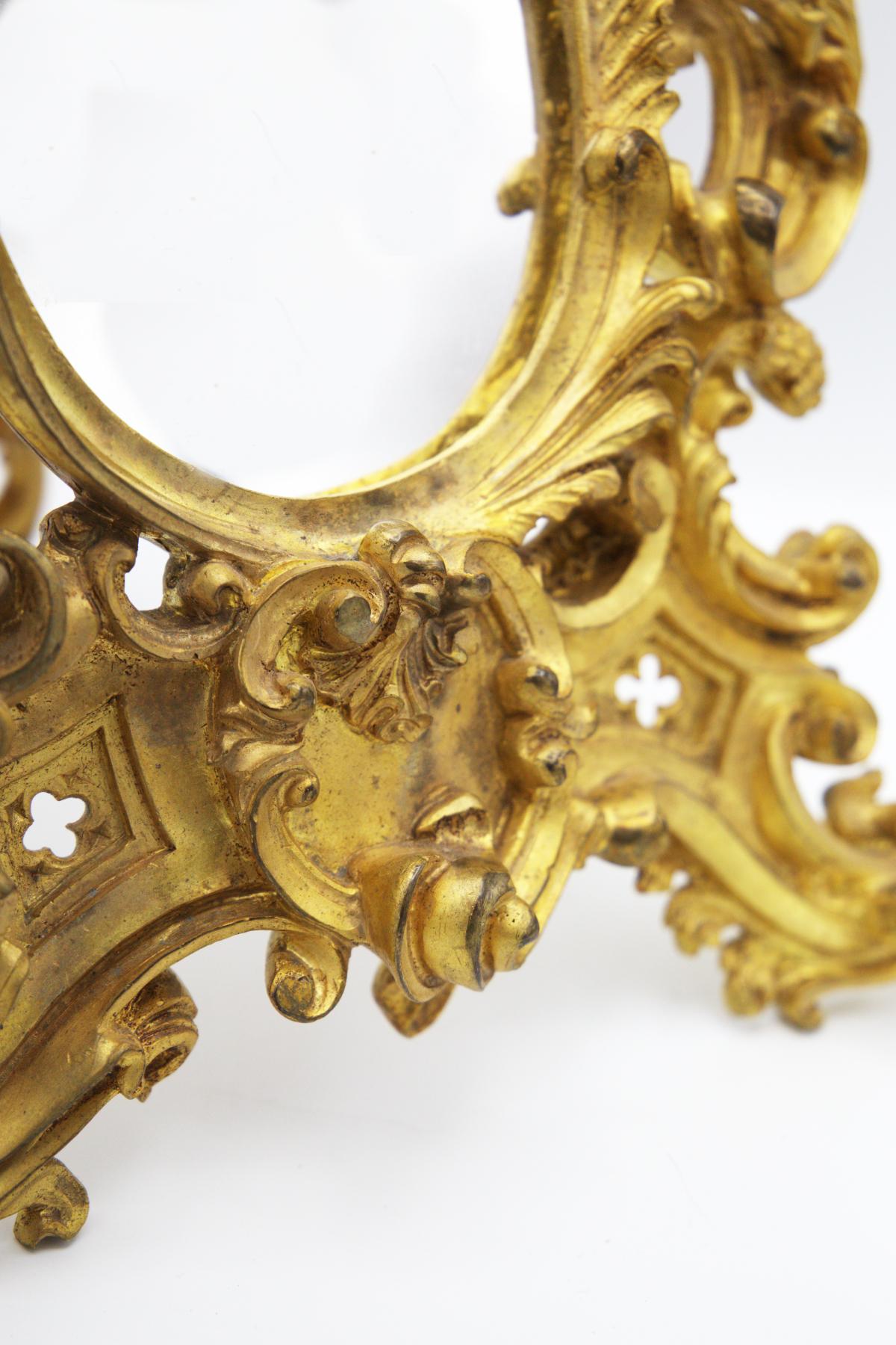 Italian Baroque Mirror in Gilded Bronze