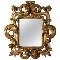 Baroque Mirror Silver-Gilt, Italy, 17th-18th Century