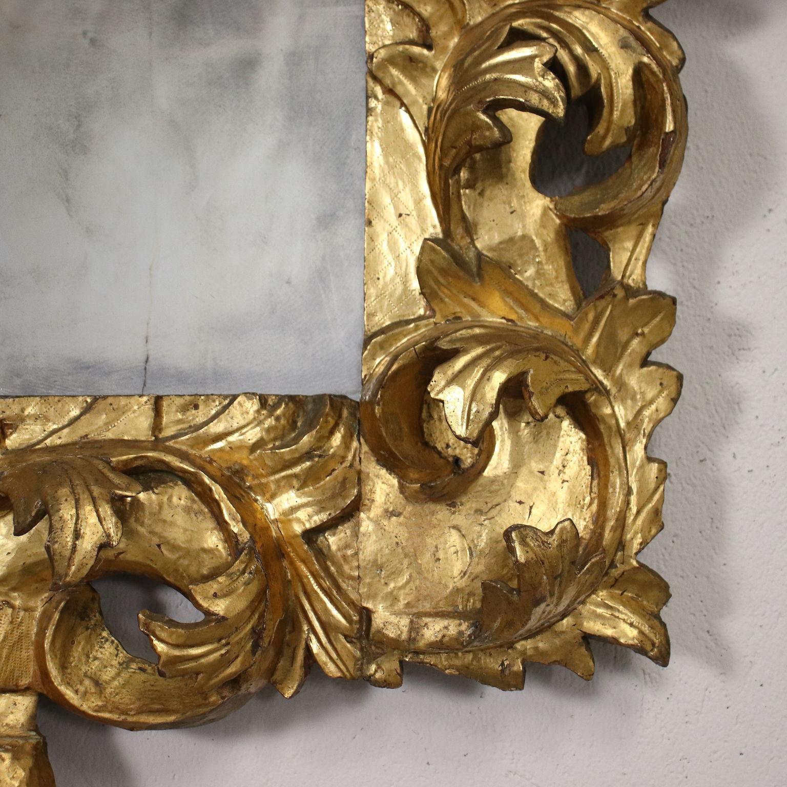 Baroque Mirror Wood Italy XVII-XVIII Century For Sale 5