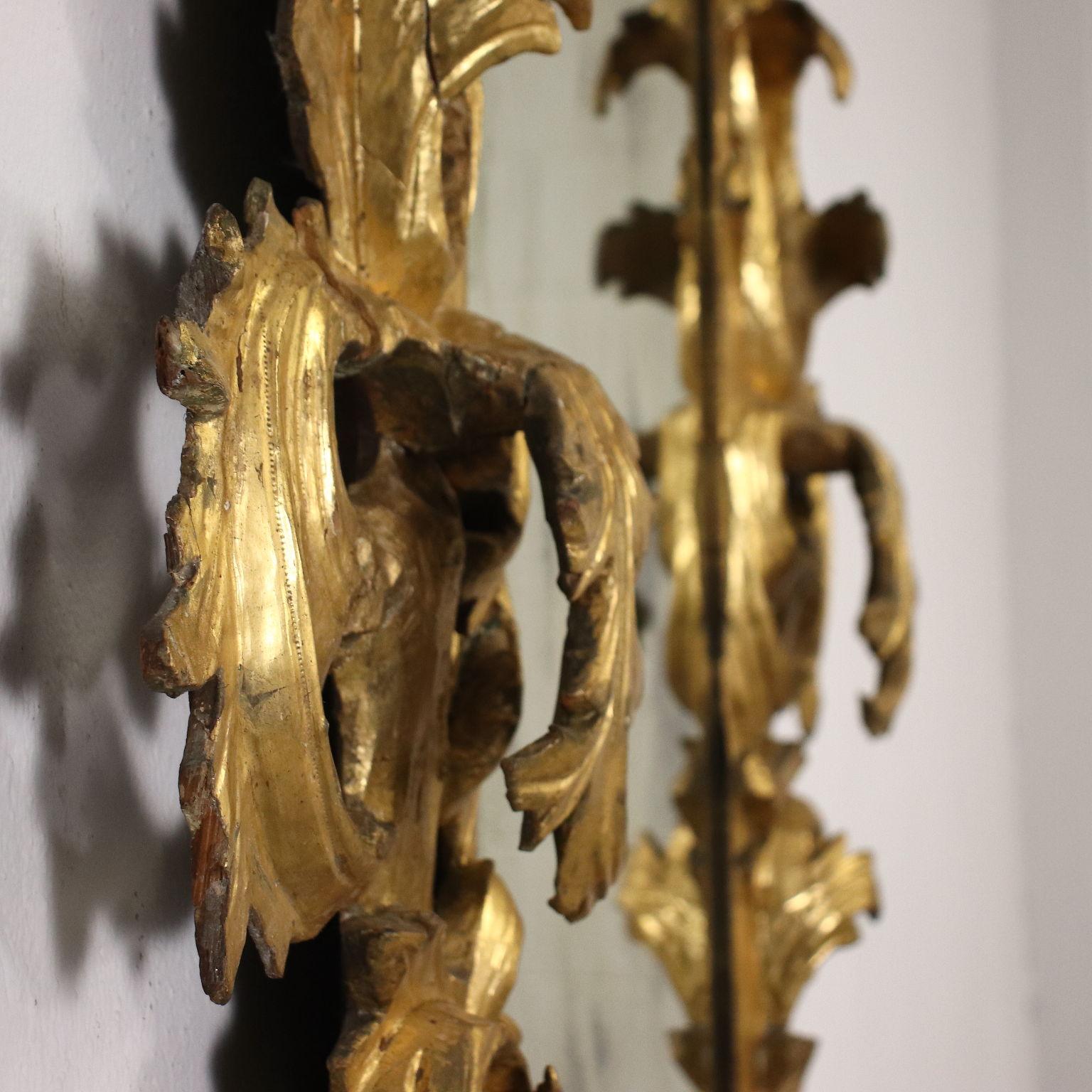 Baroque Mirror Wood Italy XVII-XVIII Century For Sale 7