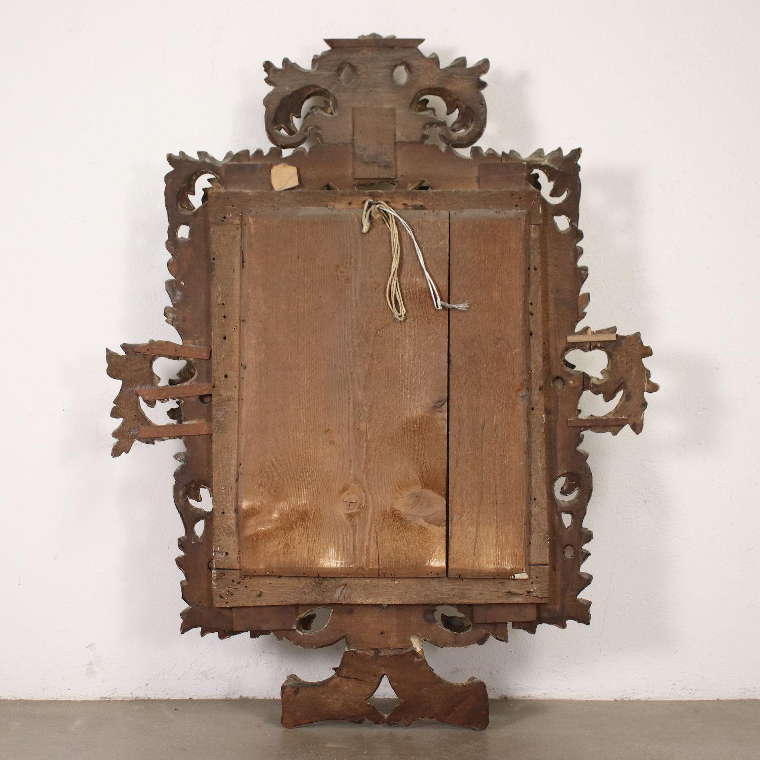 Baroque Mirror Wood Italy XVII-XVIII Century For Sale 9