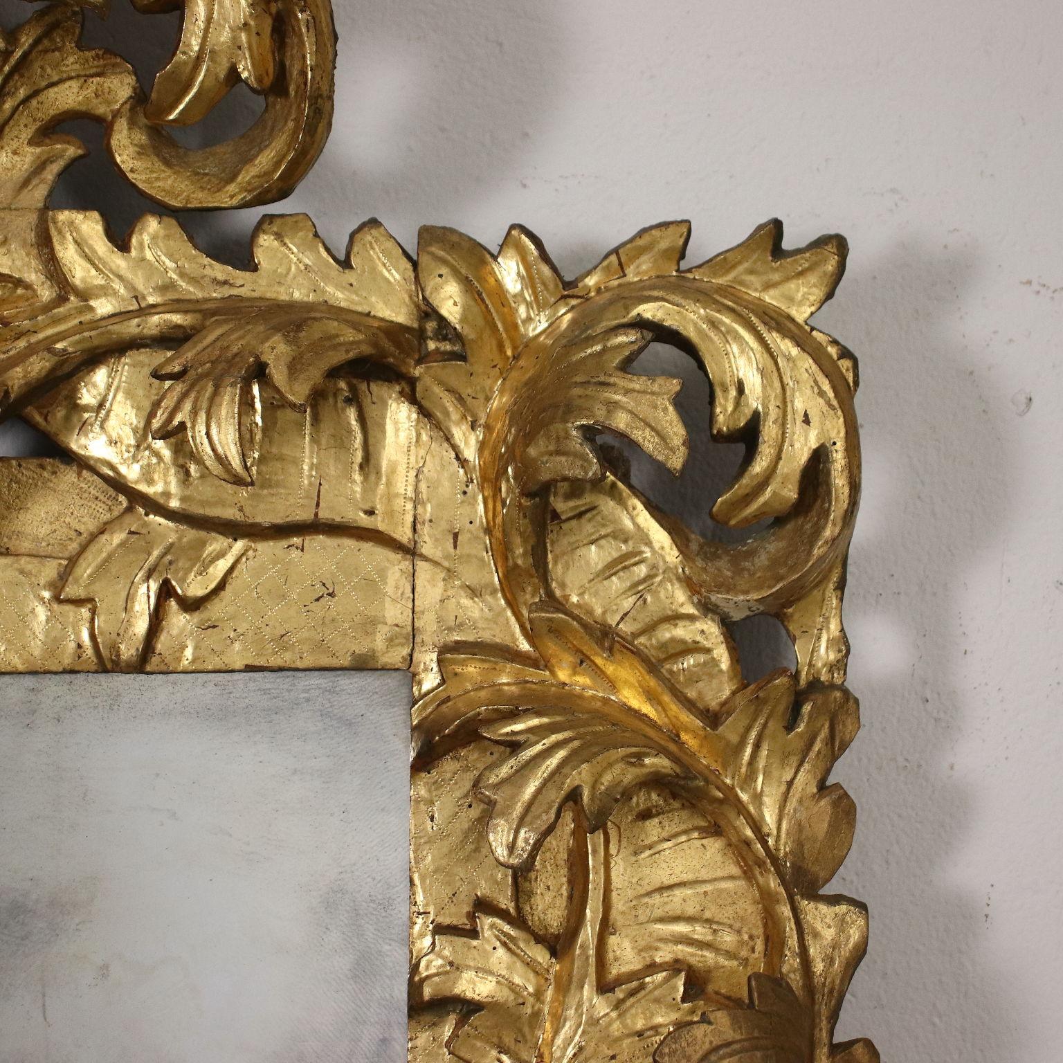 17th Century Baroque Mirror Wood Italy XVII-XVIII Century For Sale