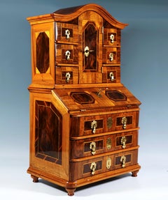 Baroque Model Tabernacle Chest With Fine Marquetry, Austrian-German, Ca 1760