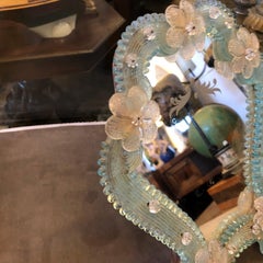 Baroque Murano Glass Table Mirror by Archimede Seguso, circa 1950