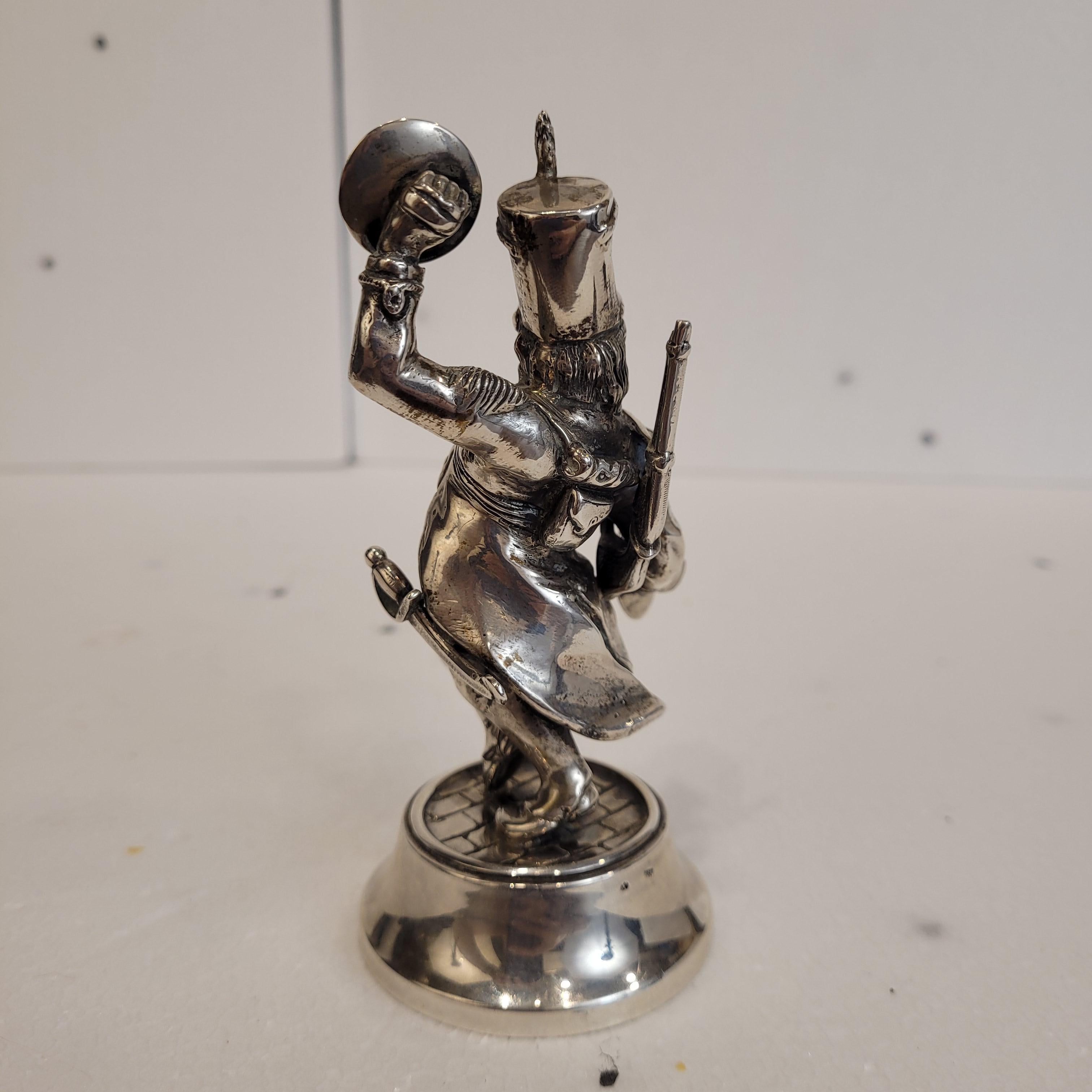 Scimmia musicista barocca Scultura vintage in argento sterling in vendita 5