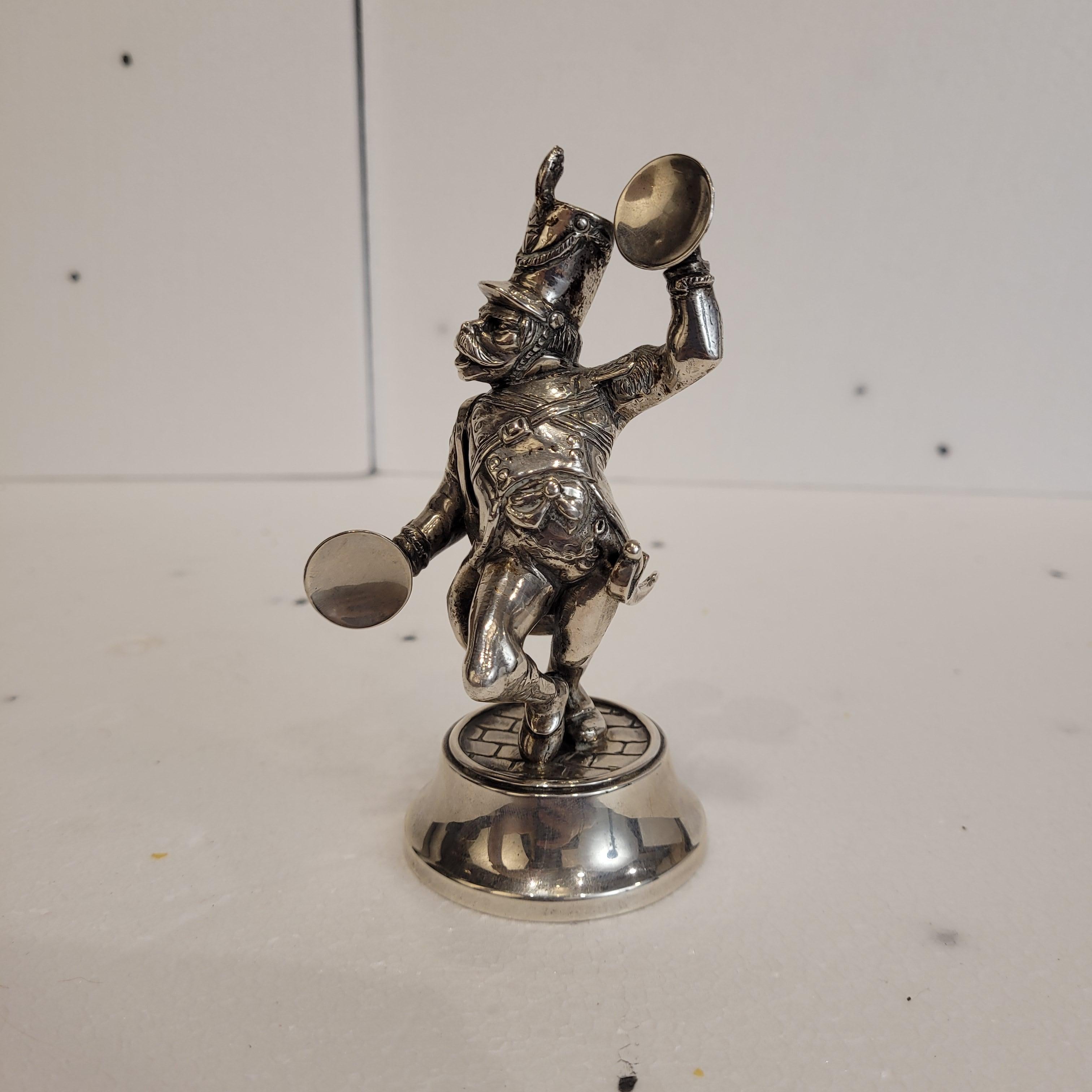 Scimmia musicista barocca Scultura vintage in argento sterling in vendita 11