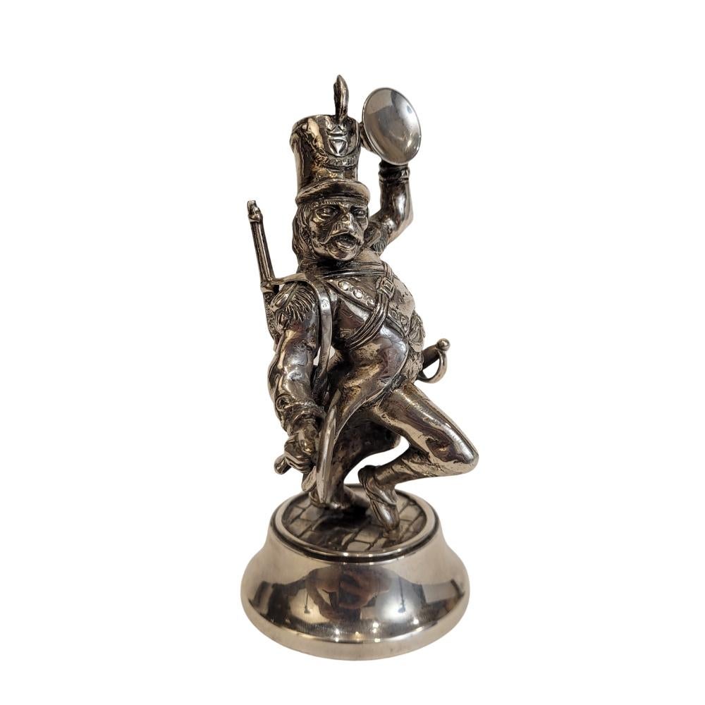 Argento Scimmia musicista barocca Scultura vintage in argento sterling in vendita