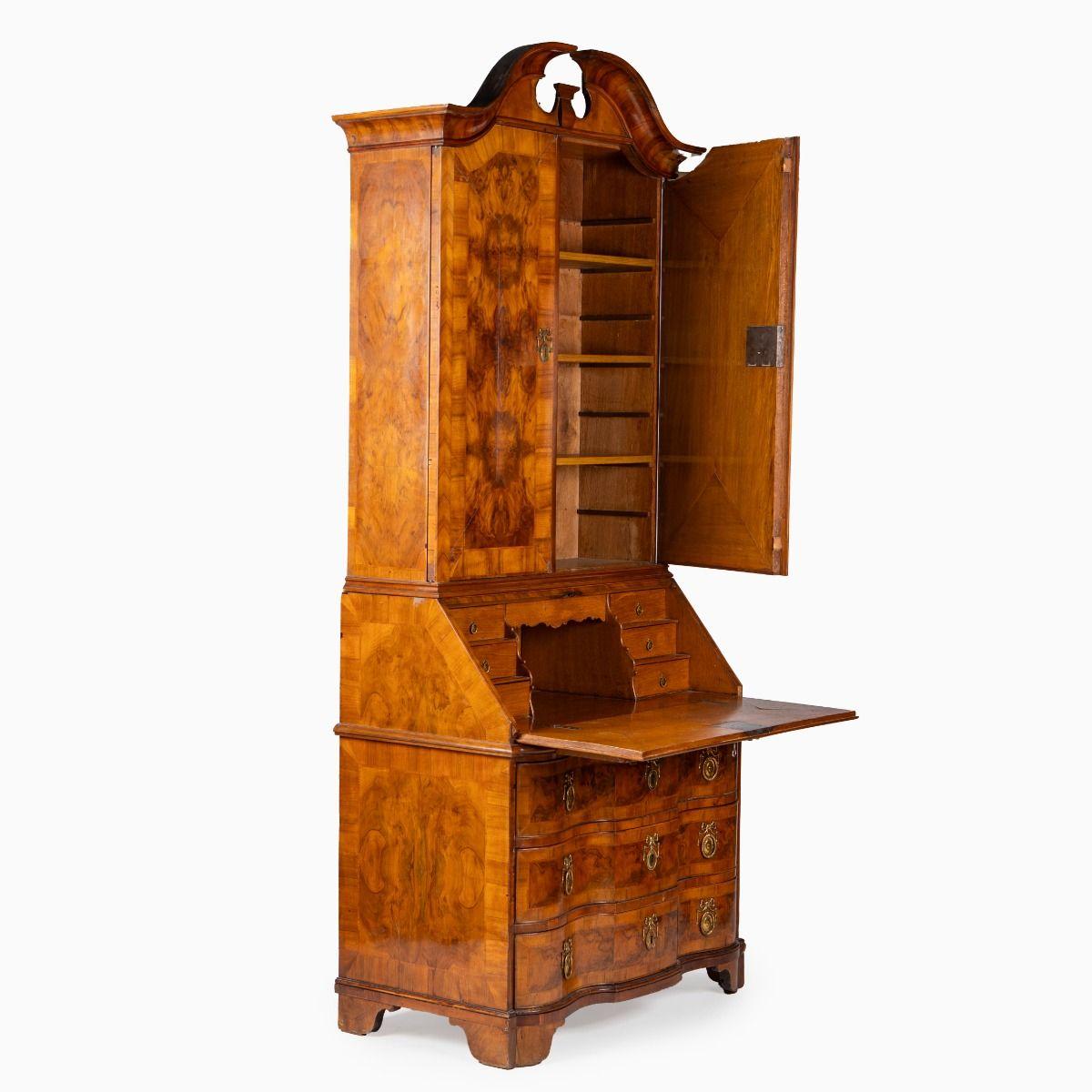 Sekretär Barock In Nussbaum aus Norddeutschland im Zustand „Gut“ im Angebot in Kastrup, DK