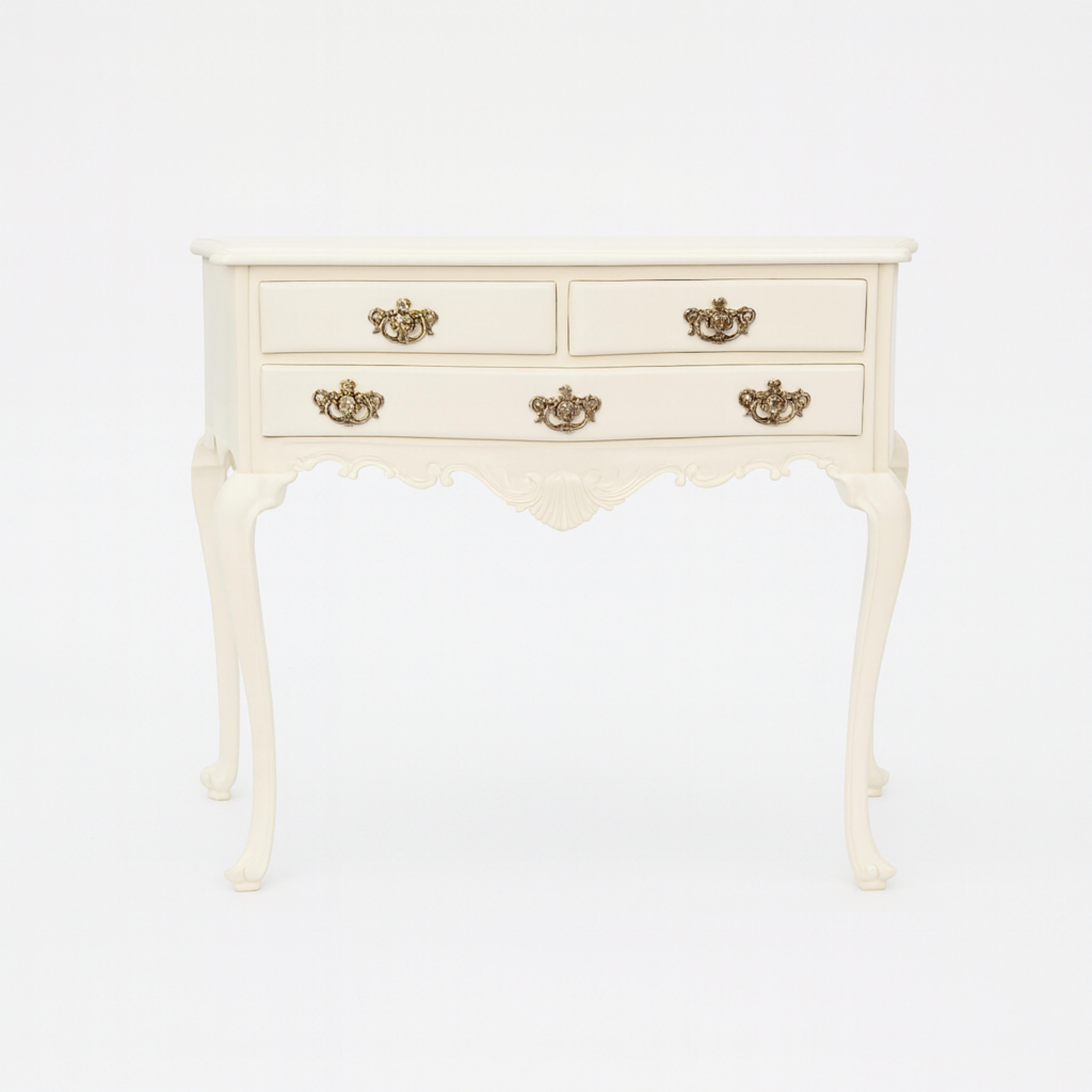 Baroque Off White Lacquer Commode, 19th Century For Sale 1