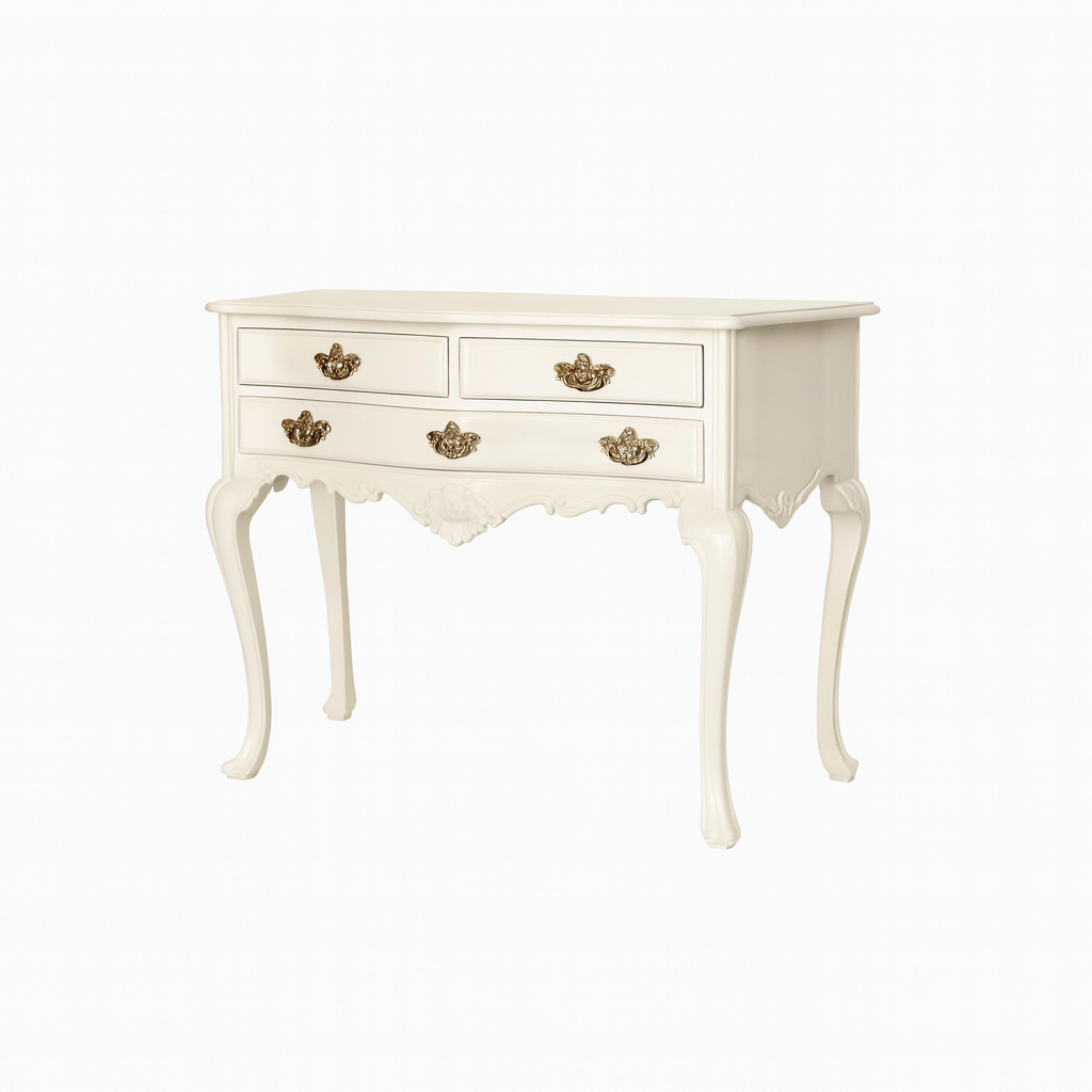 Baroque Off White Lacquer Commode, 19th Century For Sale 2
