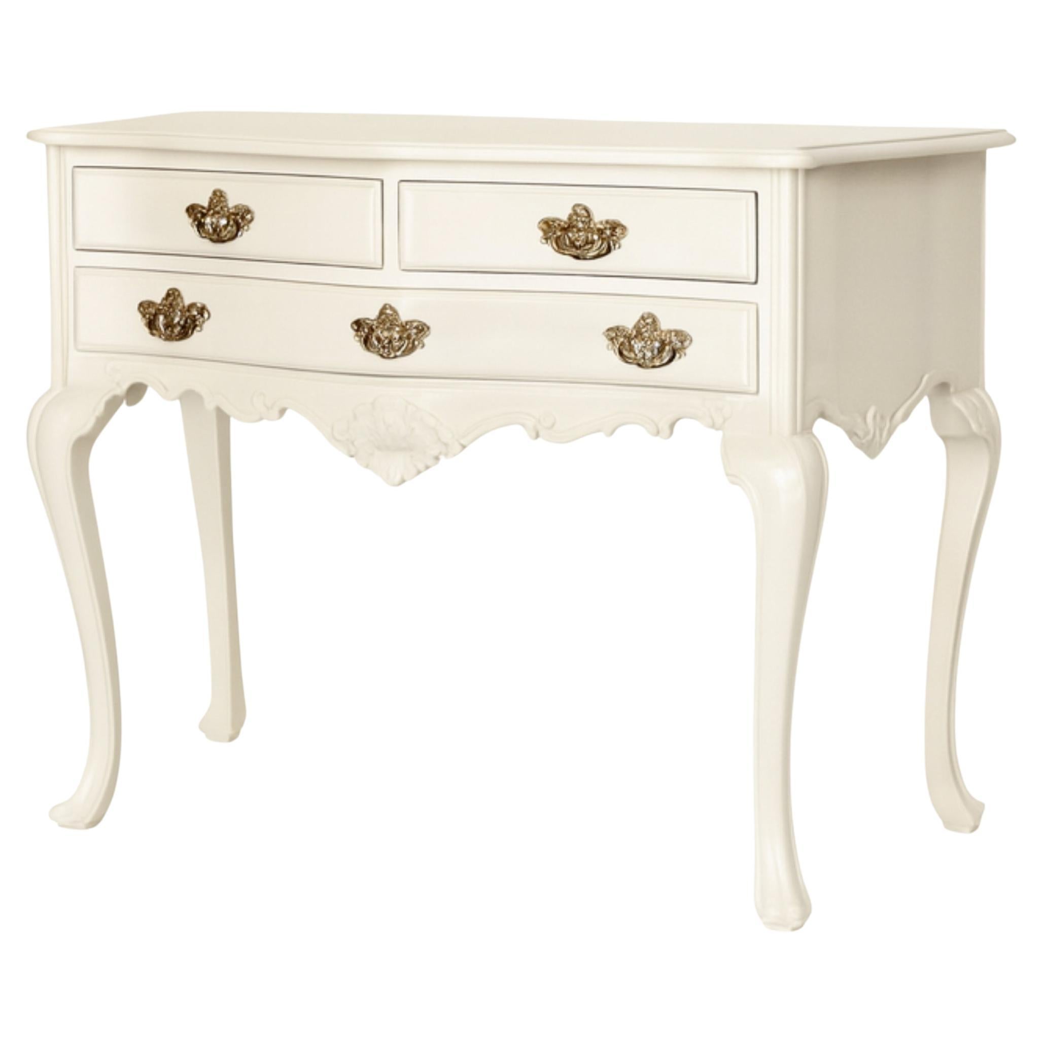 Baroque Off White Lacquer Commode, 19th Century For Sale