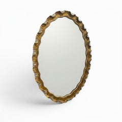 Baroque Oval Rococo Gesso Mirror