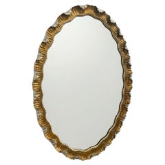 Baroque Oval Rococo Gesso Mirror