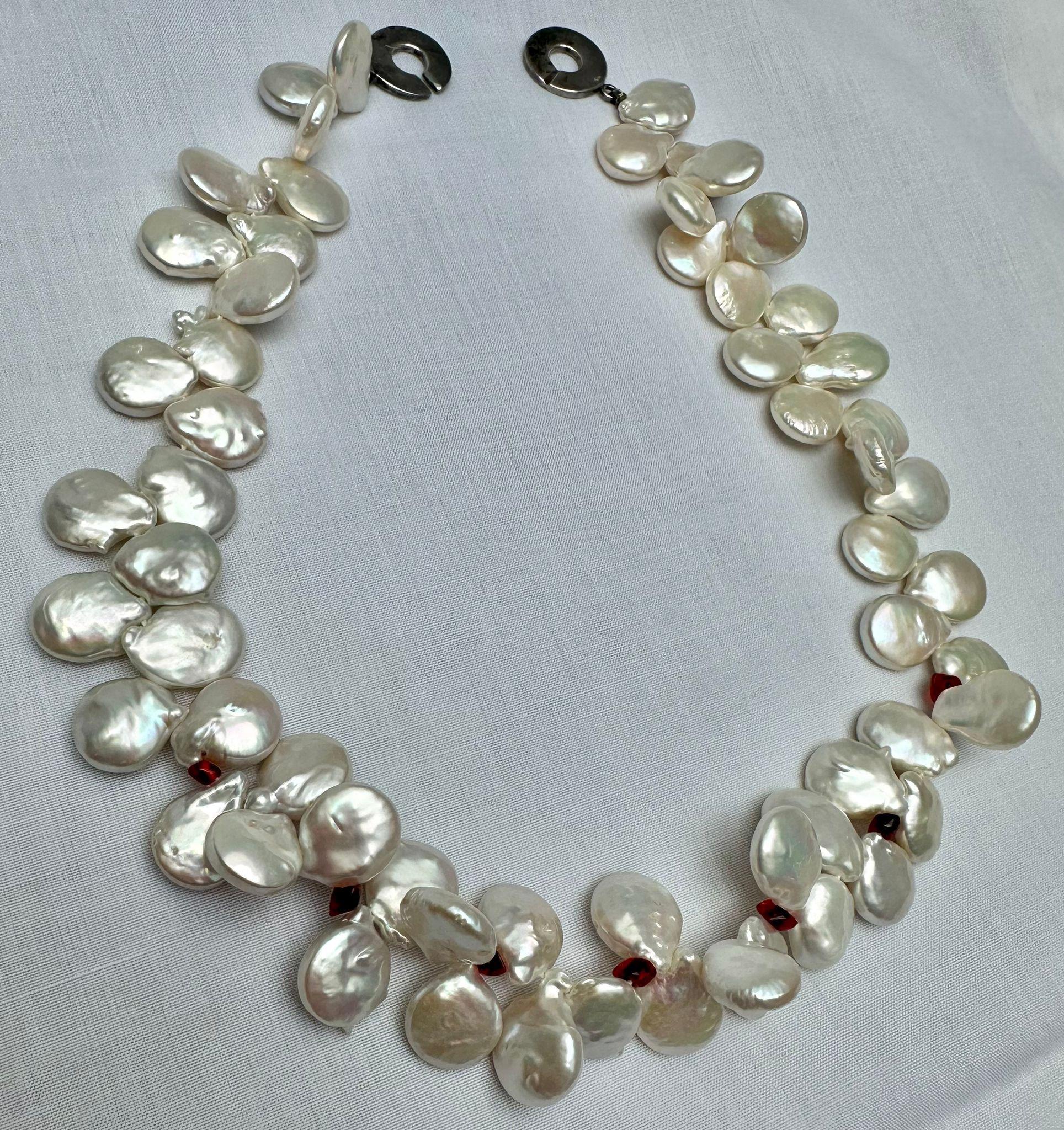 Baroque Oyster Freshwater Pearl Necklace For Sale 2