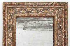 Baroque Painted and Carved Giltwood Mirror, 18th Century